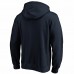 Houston Texans Men's Fanatics Branded Navy Primary Logo Fitted Pullover Hoodie