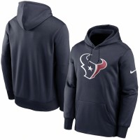 Houston Texans Men's Nike Navy Fan Gear Primary Logo Therma Performance Pullover Hoodie