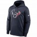 Houston Texans Men's Nike Navy Fan Gear Primary Logo Therma Performance Pullover Hoodie