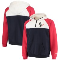 Houston Texans Men's New Era Navy/White Gametime Quarter-Zip Hoodie Jacket