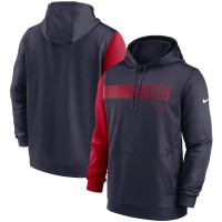 Houston Texans Men's Nike Navy/Red Colorblock Performance Pullover Hoodie