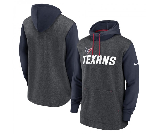 Houston Texans Men's Nike Heathered Charcoal/Navy Surrey Legacy Pullover Hoodie