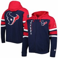 Houston Texans Men's Starter Navy Extreme Full-Zip Hoodie Jacket