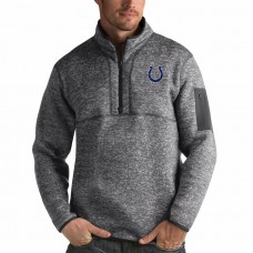Indianapolis Colts Men's Antigua Charcoal Fortune Quarter-Zip Pullover Jacket