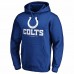 Indianapolis Coltss Men's Fanatics Branded Royal Logo Team Lockup Fitted Pullover Hoodie