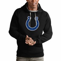 Indianapolis Colts Men's Antigua Black Victory Pullover Hoodie