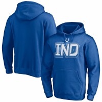 Indianapolis Colts Men's Fanatics Branded Royal Hometown Collection IND Fitted Pullover Hoodie