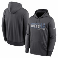 Indianapolis Colts Men's Nike Anthracite Prime Logo Name Split Pullover Hoodie