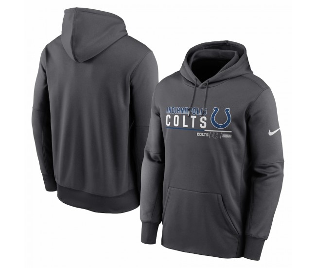 Indianapolis Colts Men's Nike Anthracite Prime Logo Name Split Pullover Hoodie