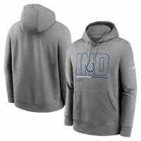 Indianapolis Colts Men's Nike Heathered Gray City Code Club Fleece Pullover Hoodie