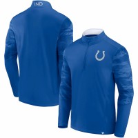 Indianapolis Colts Men's Fanatics Branded Royal Ringer Quarter-Zip Jacket