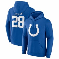Indianapolis Colts Men's Jonathan Taylor Fanatics Branded Royal Player Icon Name & Number Pullover Hoodie