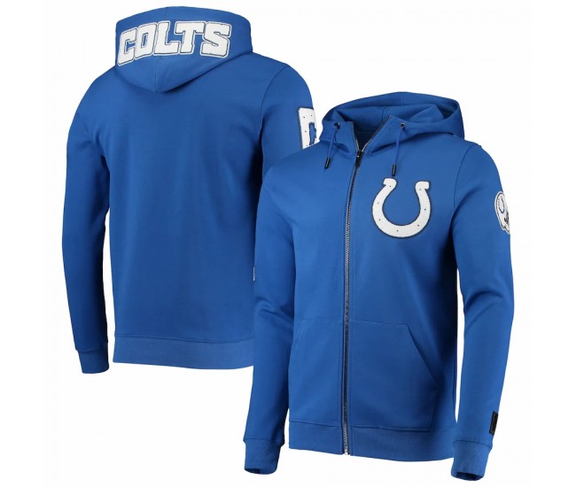 Indianapolis Colts Men's Pro Standard Royal 4-Hit Full-Zip Hoodie