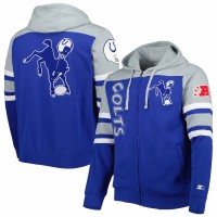 Indianapolis Colts Men's Starter Royal Extreme Vintage Logos Full-Zip Jacket