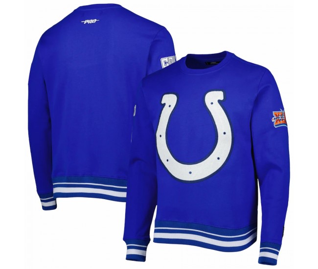 Indianapolis Colts Men's Pro Standard Royal Mash Up Pullover Sweatshirt