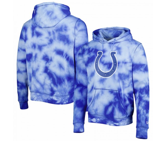 Indianapolis Colts Men's New Era Royal Team Tie-Dye Pullover Hoodie