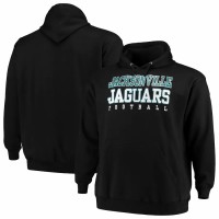 Jacksonville Jaguars Men's Fanatics Branded Black Big & Tall Stacked Pullover Hoodie