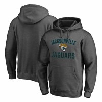 Jacksonville Jaguars Men's Fanatics Branded Heather Charcoal Victory Arch Team Fitted Pullover Hoodie