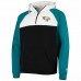 Jacksonville Jaguars Men's New Era Black/White Gametime Quarter-Zip Hoodie Jacket