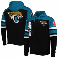 Jacksonville Jaguars Men's Starter Black Extreme Full-Zip Hoodie Jacket