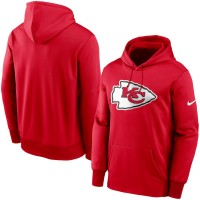 Kansas City Chiefs Men's Nike Red Fan Gear Primary Logo Therma Performance Pullover Hoodie