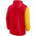 Kansas City Chiefs Men's Nike Red/Gold Colorblock Performance Pullover Hoodie