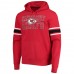 Kansas City Chiefs Men's '47 Red Double Block Pullover Hoodie