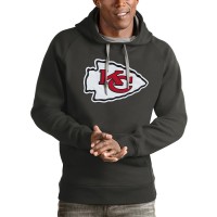 Kansas City Chiefs Men's Antigua Charcoal Victory Pullover Hoodie