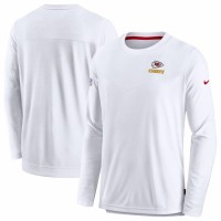 Kansas City Chiefs Men's Nike White Sideline Lockup Performance Long Sleeve T-Shirt