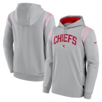 Kansas City Chiefs Men's Nike Gray Sideline Athletic Stack Performance Pullover Hoodie
