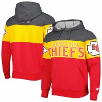 Kansas City Chiefs Men's Starter Heather Charcoal/Red Extreme Pullover Hoodie