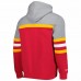 Kansas City Chiefs Men's Mitchell & Ness Red/Heathered Gray Head Coach Pullover Hoodie