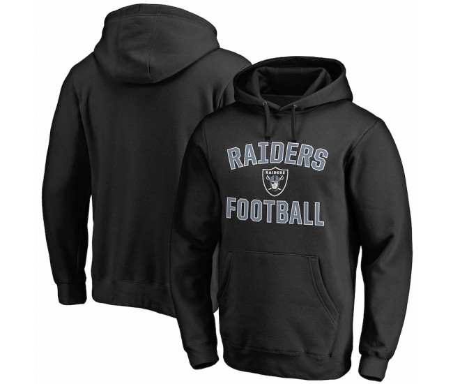 Las Vegas Raiders Men's Fanatics Branded Black Victory Arch Team Fitted Pullover Hoodie