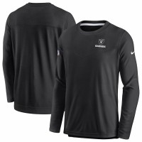 Las Vegas Raiders Men's Nike Black Sideline Lockup Performance Long Sleeve T-Shirt