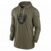 Las Vegas Raiders Men's Nike Olive 2022 Salute to Service Tonal Long Sleeve Hoodie T-Shirtdie