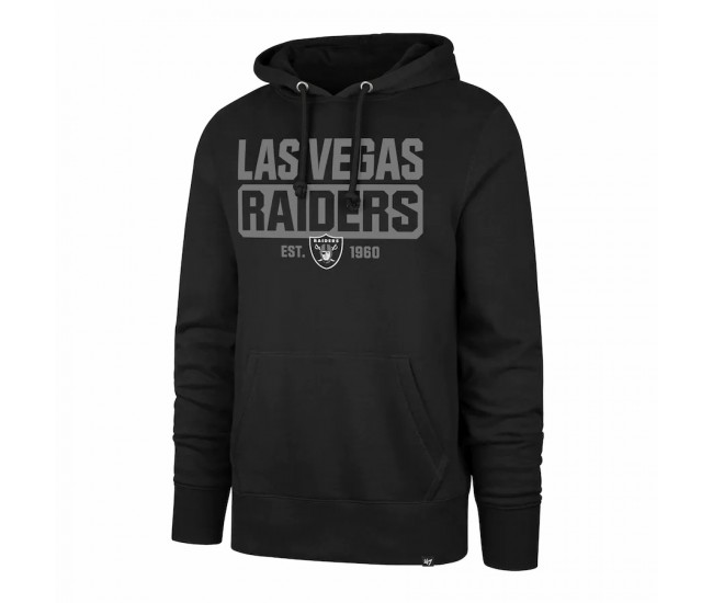 Las Vegas Raiders Men's '47 Black Box Out Headline Pullover Hoodie