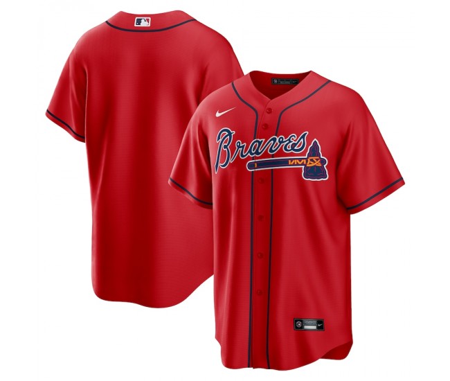 Atlanta Braves Men's Nike Red Alternate Replica Team Jersey
