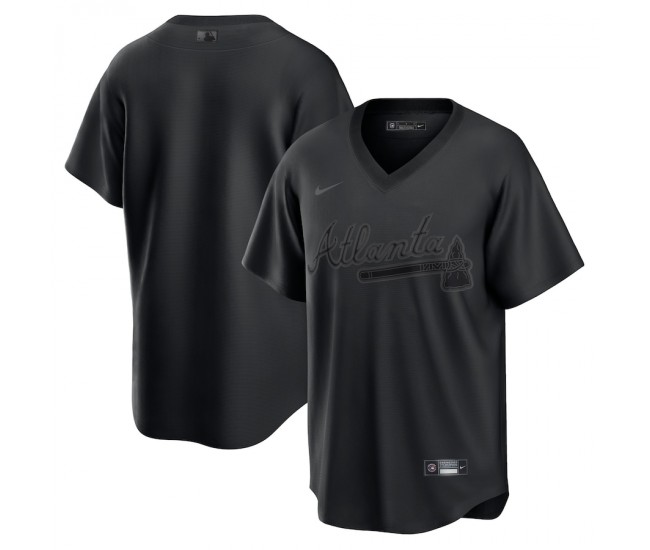 Atlanta Braves Men's Nike Black Pitch Black Fashion Replica Jersey