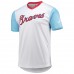Men's Atlanta Braves Stitches White Cooperstown Collection Wordmark V-Neck Jersey