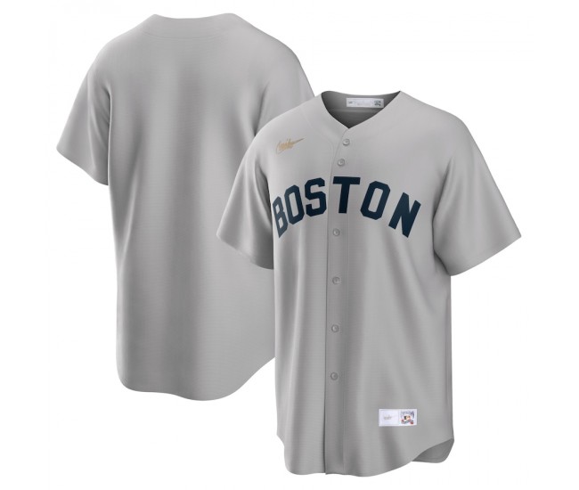 Boston Red Sox Men's Nike Gray Road Cooperstown Collection Team Jersey