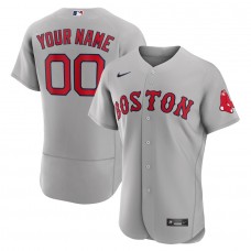 Boston Red Sox Men's Nike Gray Road Authentic Custom Jersey