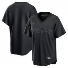 Boston Red Sox Men's Nike Black Pitch Black Fashion Replica Jersey