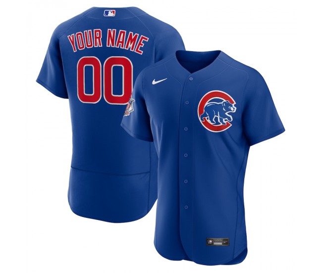 Chicago Cubs Men's Nike Royal Alternate Authentic Custom Jersey