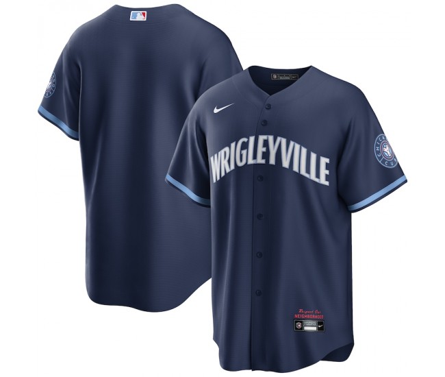 Chicago Cubs Men's Nike Navy 2021 City Connect Replica Jersey