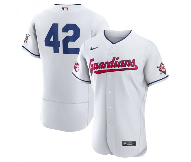 Cleveland Guardians Jackie Robinson Men's Nike White Authentic Player Jersey