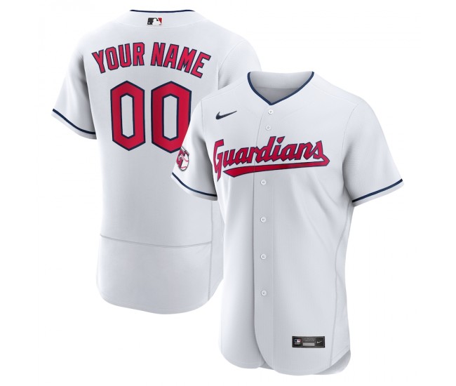 Cleveland Guardians Men's Nike White Official Authentic Custom Jersey