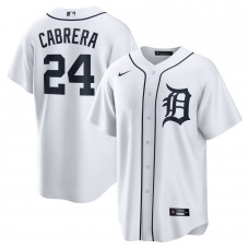 Detroit Tigers Miguel Cabrera Men's Nike White Home Replica Player Name Jersey