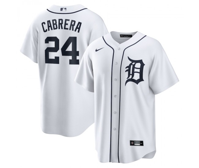 Detroit Tigers Miguel Cabrera Men's Nike White Home Replica Player Name Jersey