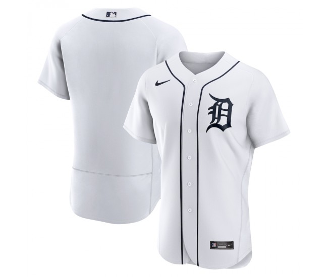 Detroit Tigers Men's Nike White Home Logo Authentic Team Jersey