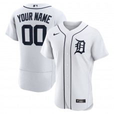 Detroit Tigers Men's Nike White Official Authentic Custom Jersey